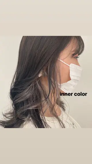 セミロング カラー ヘアアレンジ M所属・ハイトーン/透け感 カラー🎀真香のヘアスタイル