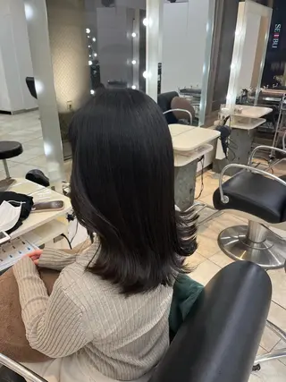 セミロング 韓国レイヤー×モテ髪 /MITSUKI🤍のヘアスタイル