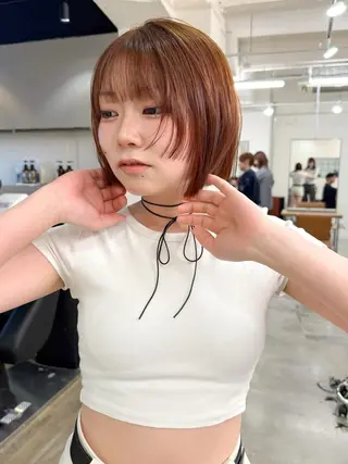ショート カラー ♡アヤメ/レイヤー カット/透明感カラーのヘアスタイル