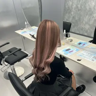 ロング カラー ヘアアレンジ 👑垢抜け韓国ヘア ハッシュカット唯澄のヘアスタイル