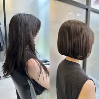 ショート SALOWIN心斎橋Suite店所属・ブリーチ毛にもできる 縮毛矯正|鷹司郎のヘアスタイル