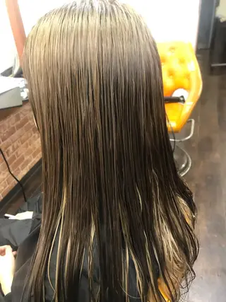 セミロング カラー 桧山 真のヘアスタイル