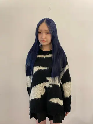 ロング カラー パーマ、髪質改善 菊地美月のヘアスタイル