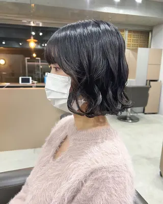 ショート パーマ ボブパーマコテ巻き風 パーマNo1深江秀平のヘアスタイル