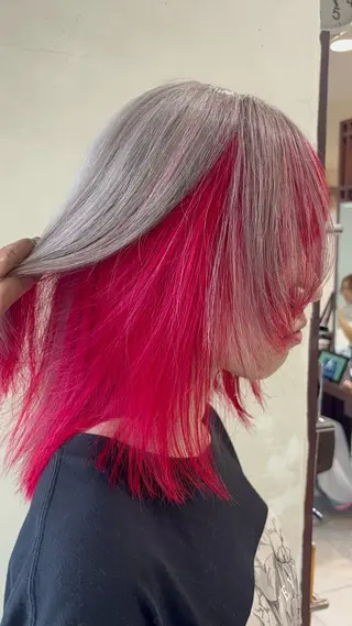 ミディアム カラー FaB千葉所属・【暖色ハイトーン】 HARUNA🌼のヘアスタイル