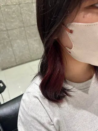 セミロング ブラウン/盛れる 顔周り/髪質改善のヘアスタイル