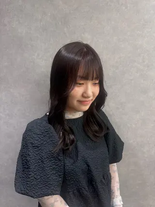 ミディアム 大人可愛い韓国ヘア 🩵miyu✨️のヘアスタイル
