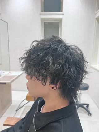 メンズ レディースショート／ メンズパーマ／足立のヘアスタイル