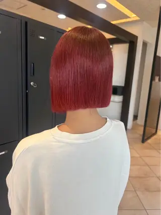 カラー うる艶&縮毛矯正 ⟡.·小林理菜⟡.·のヘアスタイル