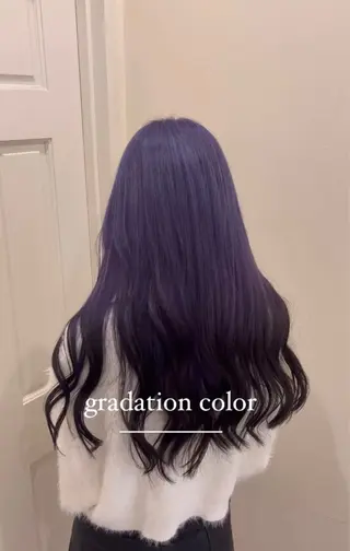 ロング カラー りく レイヤーカット ケアブリーチのヘアスタイル