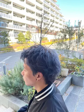 ショート カラー メンズ 髪質改善/縮毛/トリ ートメント/平野広大のヘアスタイル