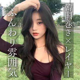 セミロング カラー 山崎/ボブ縮毛矯正 レイヤー髪質改善のヘアスタイル