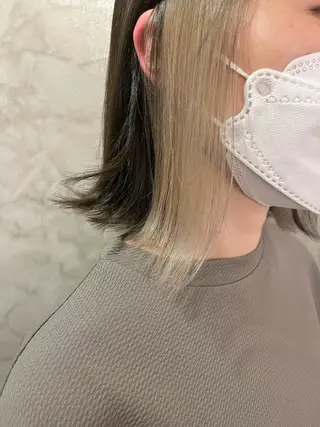 ミディアム カラー FUJINO RYOのヘアスタイル