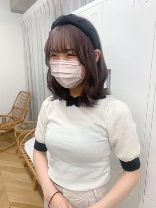 ミディアム カラー cirrus🕊 韓国ヘア♡山縣あかりのヘアスタイル