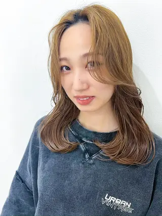 セミロング カラー 坂本 大晟のヘアスタイル
