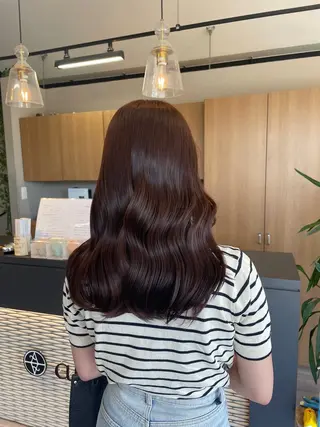 セミロング カラー alu所属・マキノ キョウカのヘアスタイル