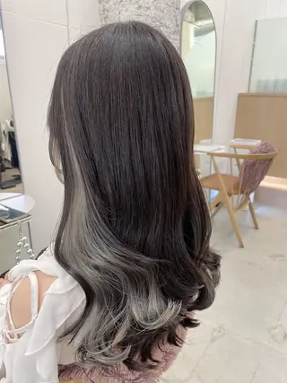 セミロング カラー NIKO/名古屋/ 伏見/花屋併設のヘアスタイル