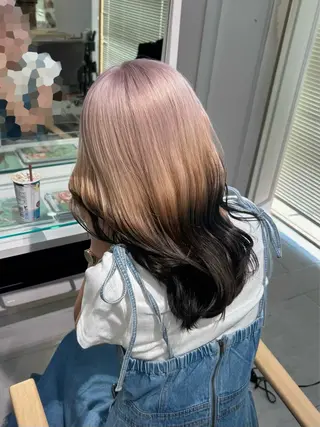 ロング カラー レイヤーカット🐺 hina🩶のヘアスタイル