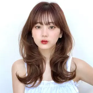 セミロング 韓国くびれレイヤー 🇰🇷はづきのヘアスタイル