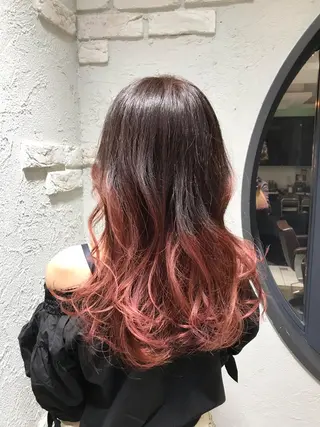 ロング カラー パーマ ヘアアレンジ ace share salon所属・桑原 祥のヘアスタイル