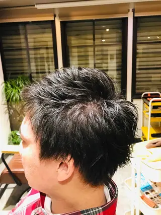 メンズ familiar BOND所属・佐々木陸斗 ショート&メンズのヘアスタイル