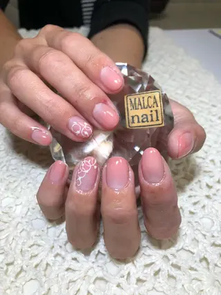 セミロング カラー パーマ ヘアアレンジ キッズ ネイル マツエク・マツパ MALCAnail(マルカネイル)所属・荒木 莉奈のネイルデザイン