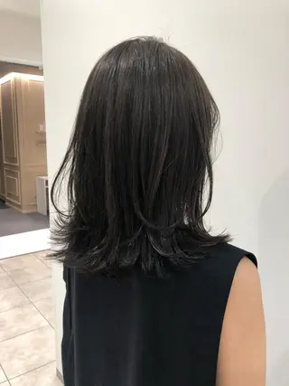 セミロング カラー Sayu🤍ktwo -nagoyaのヘアスタイル