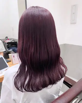 セミロング カラー 💗ガーリーヘア🎀 saki💗のヘアスタイル