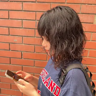 ミディアム パーマ 【柏メンズパーマ職人 】店長　KAZUMAのヘアスタイル