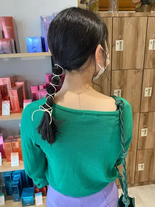 セミロング カラー ヘアアレンジ パーマ指名No1 /namiのヘアスタイル