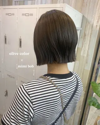 ショート カラー 広島/わかな/ヘア セット/オリーブのヘアスタイル