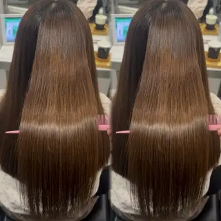 ロング 髪質改善ストレート /暖色カラー🎀🪞のヘアスタイル