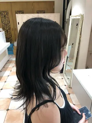 ミディアム 新宿/透明感カラー/ 髪質改善/早野大空のヘアスタイル