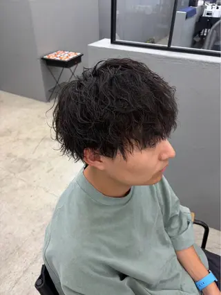 ショート パーマ メンズ メンズ専門サロン wokeのヘアスタイル