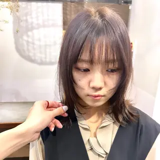 ミディアム カラー écouter所属・ショート/ウルフ ハイトーン/カイセイのヘアスタイル