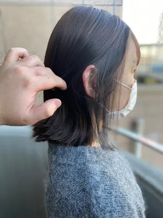 ミディアム カラー ヨシダ フミノリのヘアスタイル