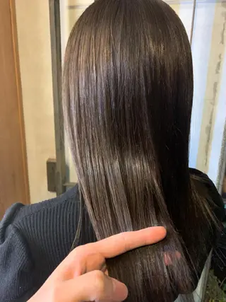ロング 艶髪color💎髪 質改善ストレート大吉のヘアスタイル