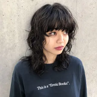 ミディアム パーマ NERO 松井 隆人のヘアスタイル