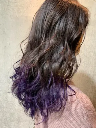 セミロング カラー 天野 開のヘアスタイル