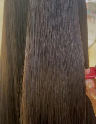 セミロング カラー 艶質改善/縮毛矯正 ササキナツミのヘアスタイル