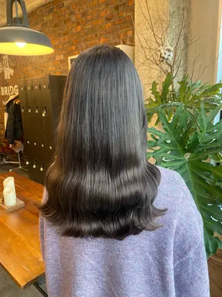 セミロング カラー the BRIDGE 加藤みのりのヘアスタイル