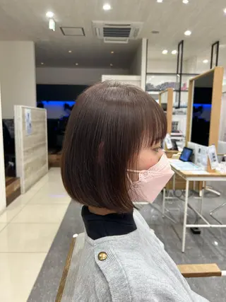 ミディアム カラー 太白区白髪ぼかし/ ボブカット/千葉達人のヘアスタイル