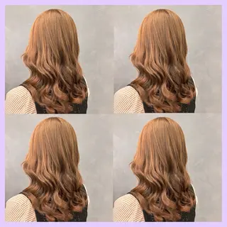 セミロング カラー モテ髪暖色カラー🧡 木和田美羽🦋のヘアスタイル