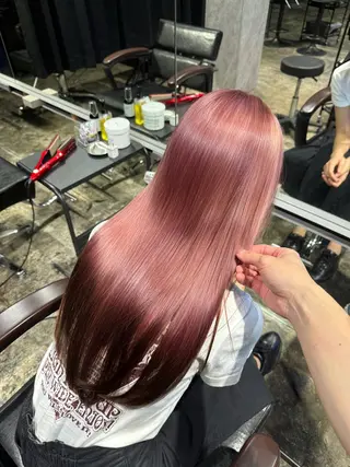 ロング カラー ROIS渋谷【ロイス】所属・高橋大樹/ブリーチ/ ハイトーン/艶カラーのヘアスタイル