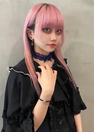 ロング カラー オタク特化🎀 顔まわり🎀ゆうなのヘアスタイル