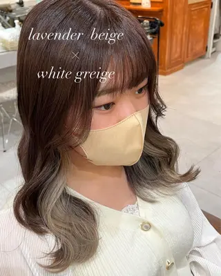 セミロング カラー ヘアアレンジ RIYA❤︎ Aujuaソムリエのヘアスタイル