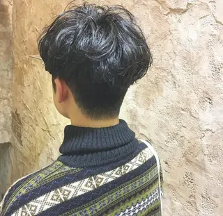 ショート カラー パーマ ヘアアレンジ メンズ キッズ ネイル マツエク・マツパ ブリーチ、パーマ 西部笑のヘアスタイル