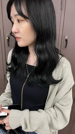 ロング パーマ/オリーブ/ 酸性ストレート/ゆなのヘアスタイル