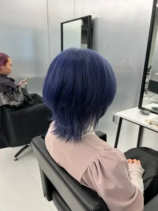 ミディアム カラー 👑垢抜け韓国ヘア ハッシュカット唯澄のヘアスタイル