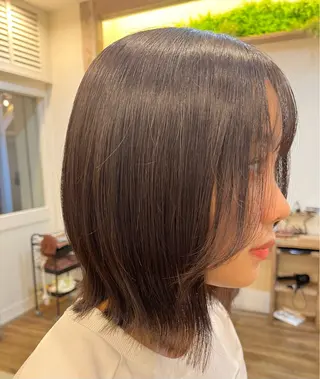 ミディアム 暖色＊ベージュ ＊くらたあやかのヘアスタイル